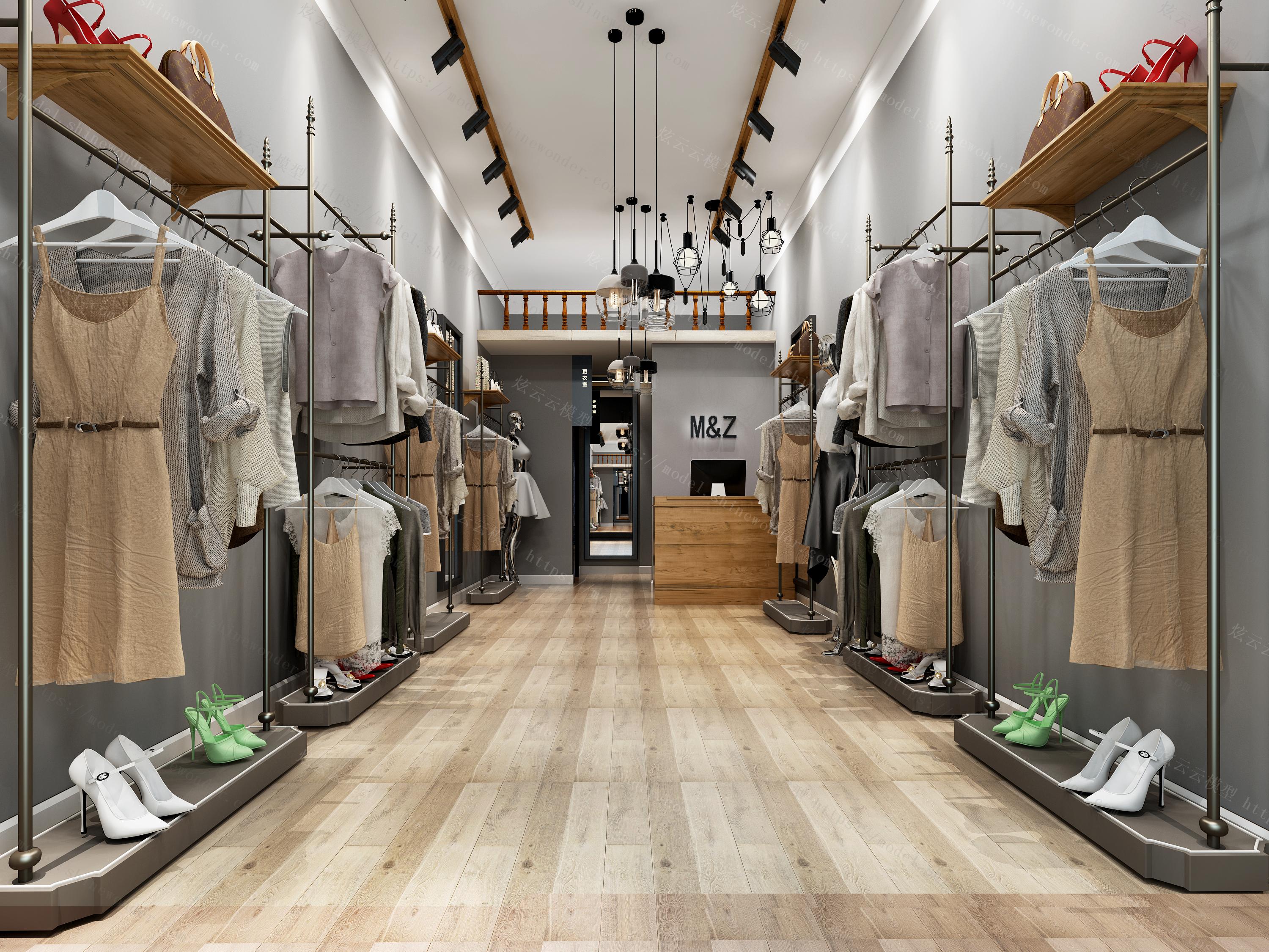 服裝店門(mén)頭與內(nèi)景設(shè)計(jì) 打造沉浸式購(gòu)物體驗(yàn)的服飾模型